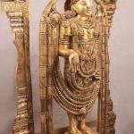 Pure Brass Tirupati Balaji Lord Venkateshwara Statue with Thiruvarchi - 40" | Embrace Divine Blessings | Majestic Idol for Spiritual Focal Point | Original Perumal Statue